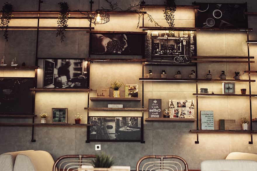 Decor Coffee Shop Poster Art Design Graphy Rustic Vintage Coffee Shop Wallpaper Anyrgb